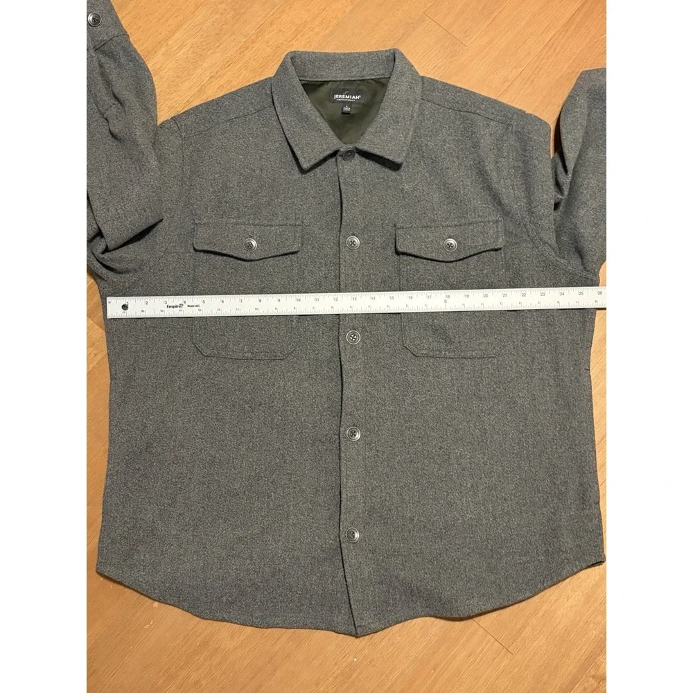Jeremiah Shirt Jacket Gray Wool Camp Chore Barn Field Lined - Picture 12 of 12